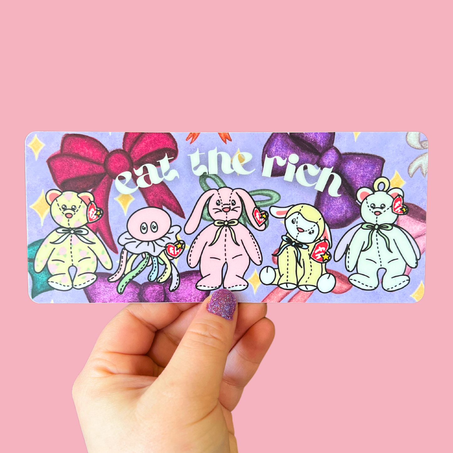 Eat the Rich 90's Plushie Sticker