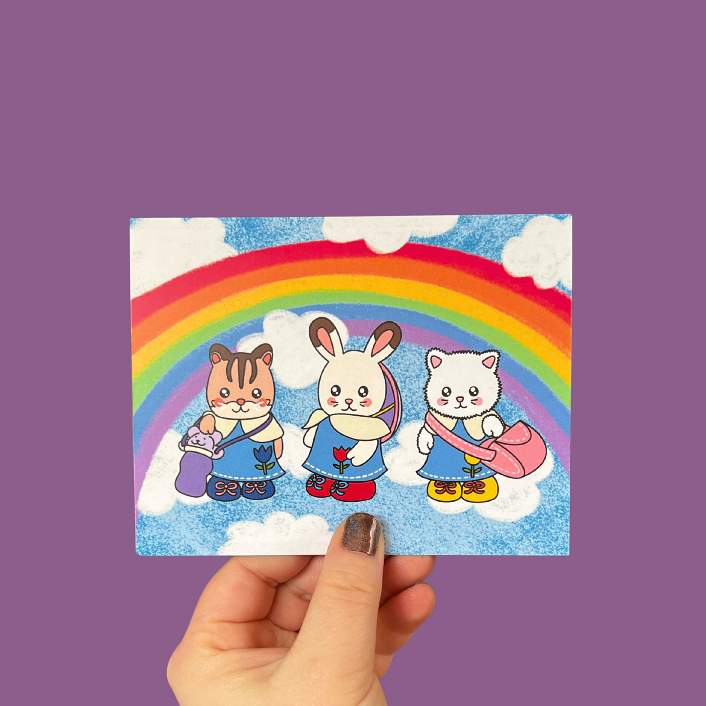 Rainbow Critters Postcard