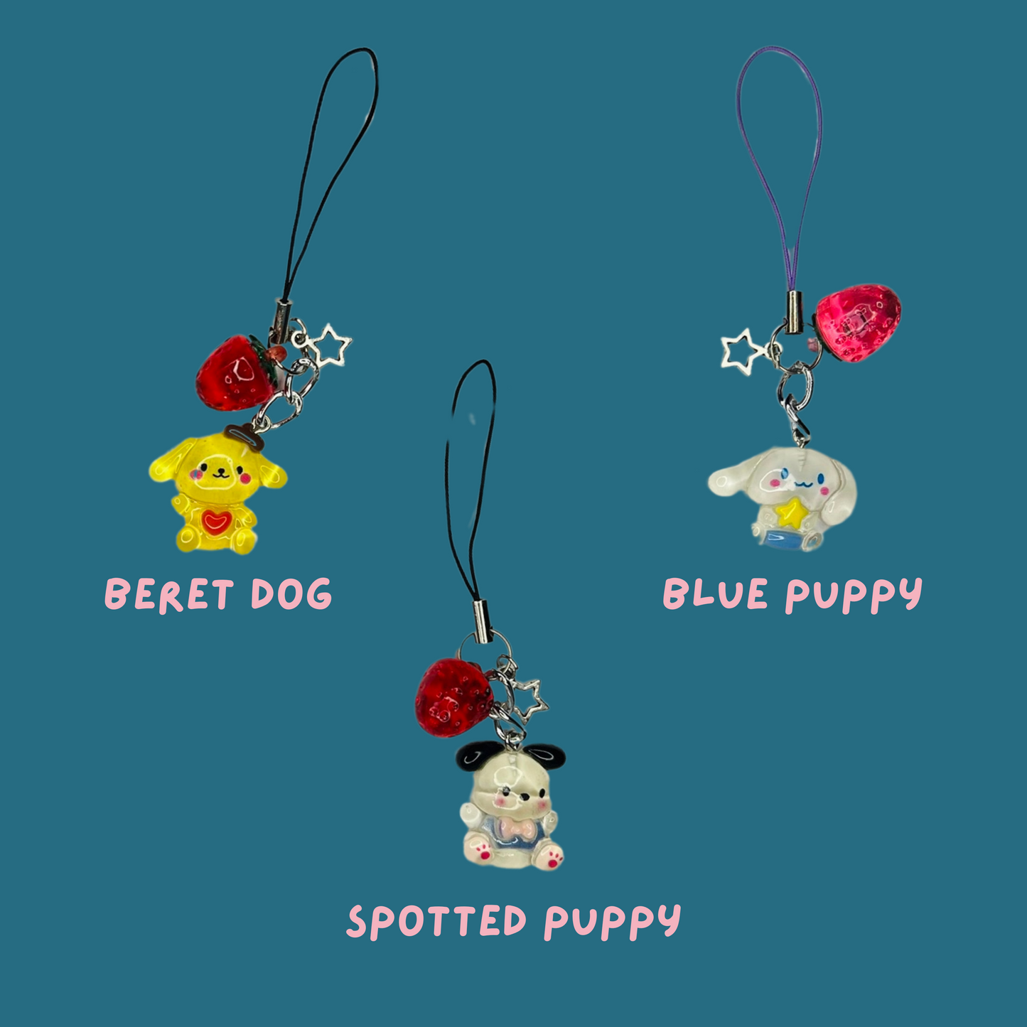 Kawaii Characters - Strawberry Tech Charm