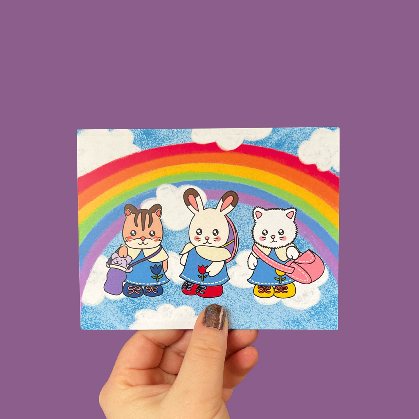 Rainbow Critter Postcard