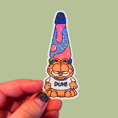 Sarcastic Lava Lamp Cat Sticker