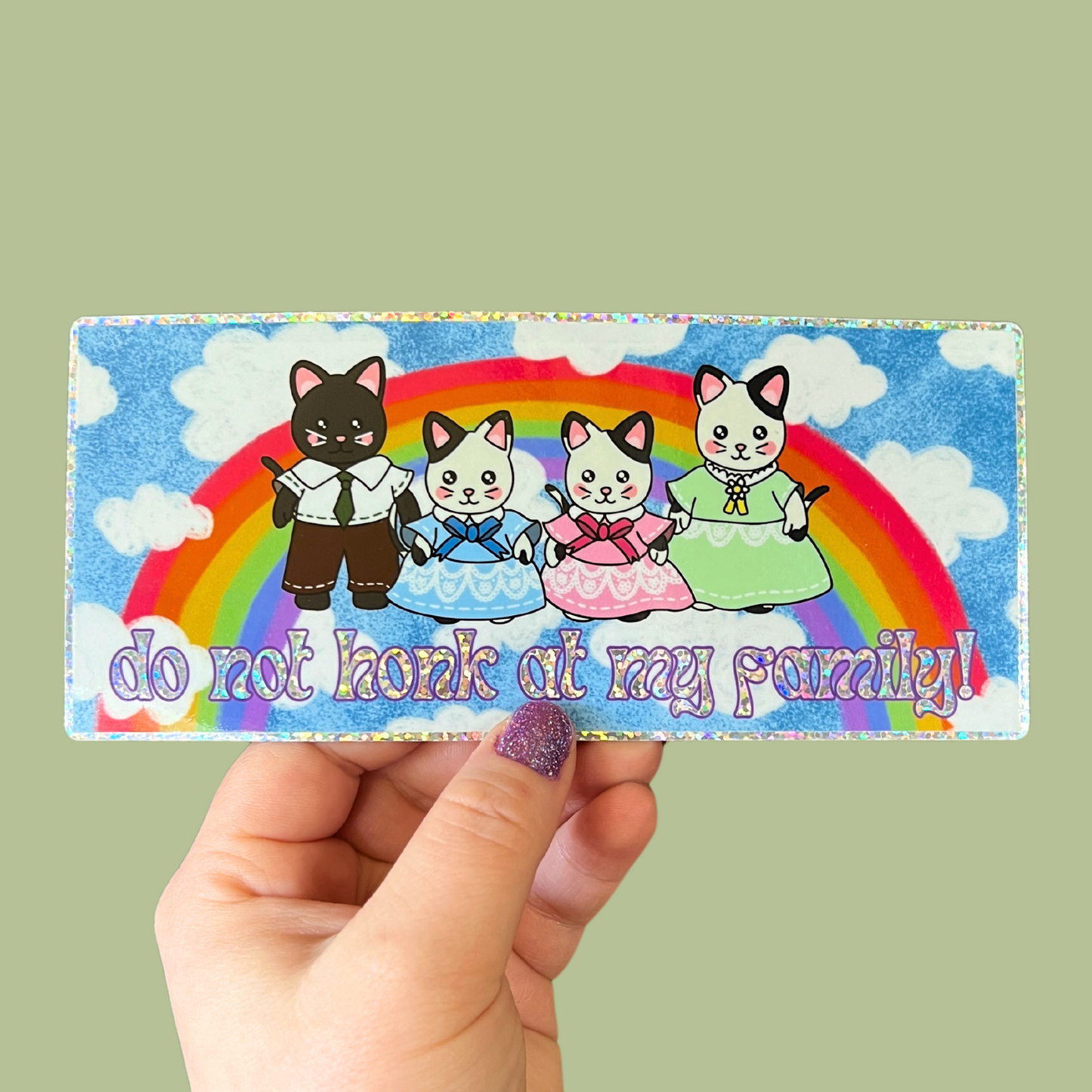 Don't Honk at my Family Critters Sticker