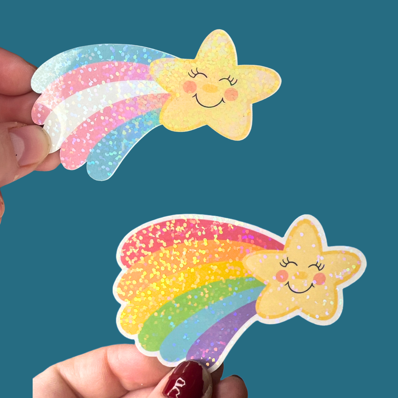 Pride Star Glitter Sticker