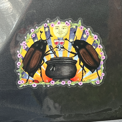 Magical Bug Feast Clear Sticker