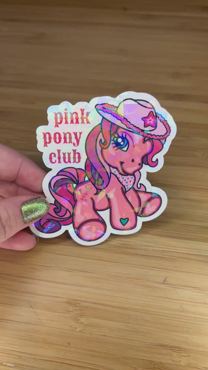 Pink Pony Club Holographic Sticker