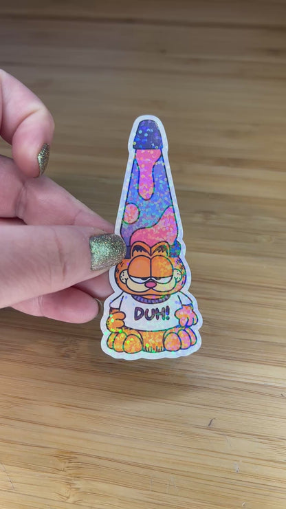 Sarcastic Lava Lamp Cat Sticker